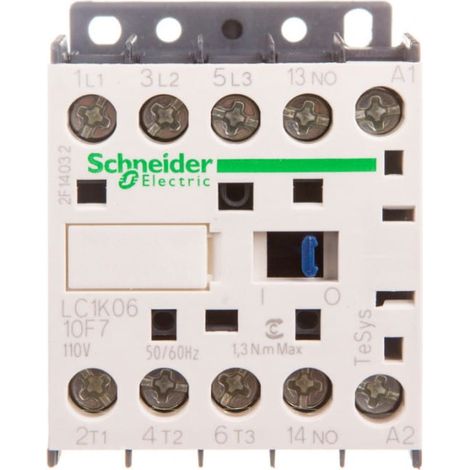 Contacteur de puissance 6A 3P 110V AC 1Z 0R LC1K0610F7