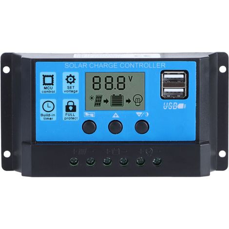 12V 24V 30A Auto PWM Solar Laderegler LCD Dual USB Ausgang Regler (1/4)