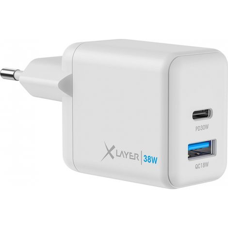 XLayer Powercharger (38W) 1x USB-C Ladegerät weiß