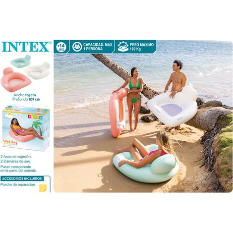 Asiento hinchable c/almohada 114x