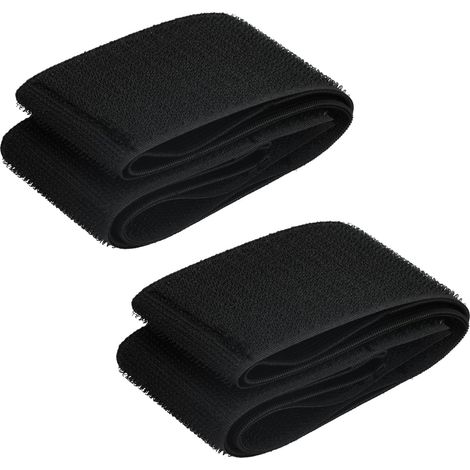 Lot de 2 organiseurs de coffre de voiture - Bande pour objets dans la voiture - Noir - Sangle de fixation pour la fixation - Accessoires de voiture pour voitures, camionnettes, camions (1/5)