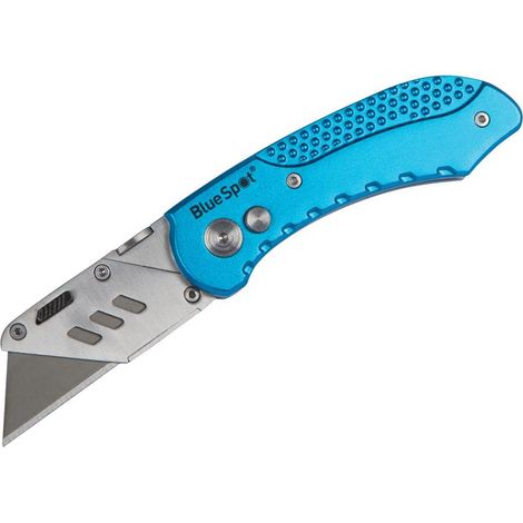 BlueSpot Tools Professional Folding Utility Knife B/S29024 with Retractable Blade and Ergonomic Handle (1/5)