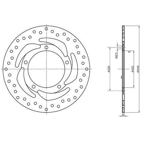 Disque de Frein DIS1369 Ø240mm (1/2)