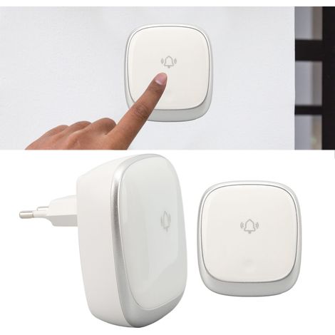 Kabellose Türklingel, Notrufknopf für Senioren und Menschen mit Behinderung, intelligenter Ein-Tasten-Notruf mit LED-Anzeigeleuchte (1/5)
