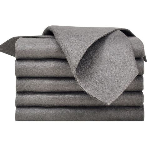 Paño mágico para limpiar ventanas, 5 piezas, grueso y con fuerte absorción de agua, ideal para vidrio, coche, hogar, cocina y baño.