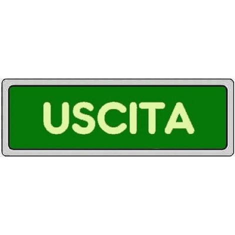 TrAdE Shop Traesio - Cartello Uscita Exit Segnaletica Sicurezza Avvertimento Plastificato -
