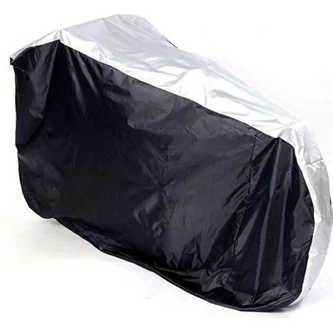 Housse Velo Exterieur Anti-UV Protection Poussière Résistant Impermeable Pluie pour Vélo Bicyclette Cycle Scooter S Noir et Argent (1/4)