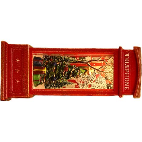 Boule à neige, lanterne, cabine téléphonique, décoration lumineuse de Noël pour bar, karaoké et sapin de Noël (1/5)