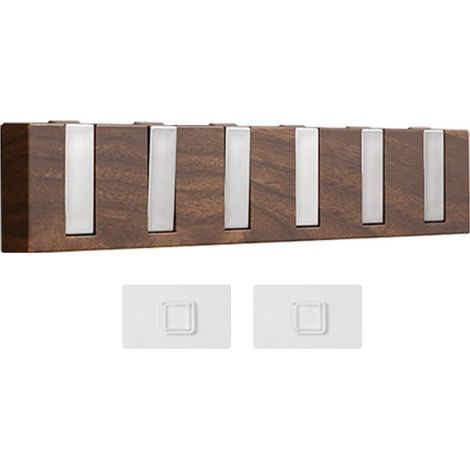 Porte manteau mural adhésif Cryfokt en imitation grain (1/5)