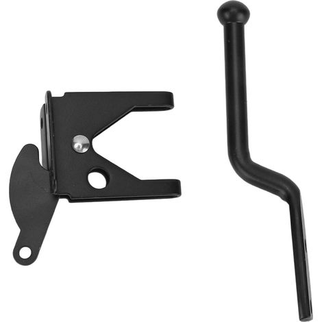 Verrou de porte noir à moraillon, cadenas de sécurité en acier au carbone pour abris de jardin, placards et casiers (1/5)