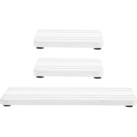 Elegante Seifenschale aus Stein (20 x 10 cm) für das Waschbecken, mit Seifenspender (3er-Set). – AquaForge (1/5)