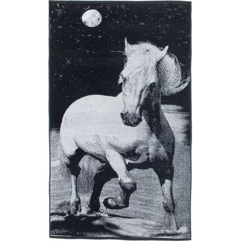 Telo Mare Jacquard Spugna Asciugamano Spiaggia Disegno Safari Horse D3 (1/4)