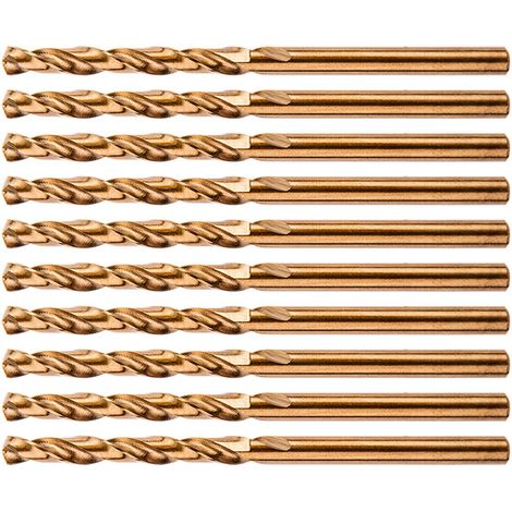 Brocas neo hss-co 2.5 mm acero 5 cobalto 10 piezas