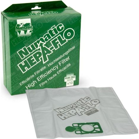 NUMATIC NVM-2BH (pkt of 10) Dust bag for Numatic