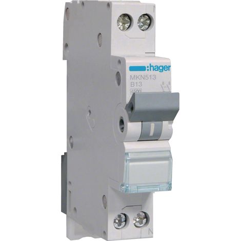 Interrupteur et disjoncteur Hager mkn513 13A 6kA
