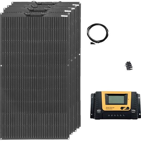 Panneau Solaire Flexible, 200W de Puissance, Haute Efficacité, Kit solaire 12V400W (1/2)