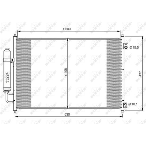 Condenseur, climatisation NRF 35873 NISSAN 92100JG000