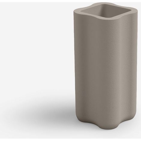 Hoher Pflanzkübel für den Außenbereich aus Polyethylen Made in Italy Nebula 35 - Beige (1/3)