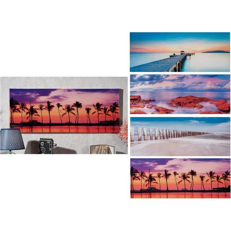 Quadro oleografia in lacca 40 x 100 cm 4 Soggetti (1/2)