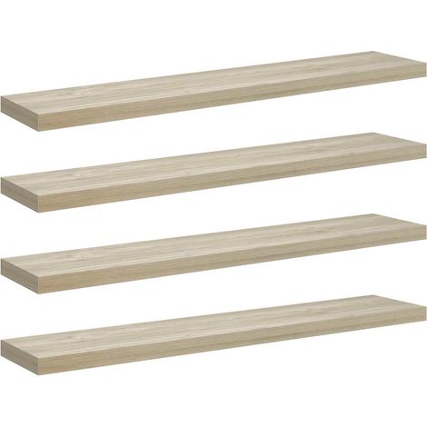 Maison Exclusive - Schweberegale 4 Stk. Eichen-Optik 120x23,5x3,8