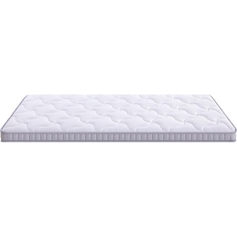 CHICFURN Matelas à ressorts ensachés 7 zones en mousse, matelas pour canapé-lit et lit d'appoint, soutien ergonomique, respirant, certifié OEKO-TEX, blanc (1/5)