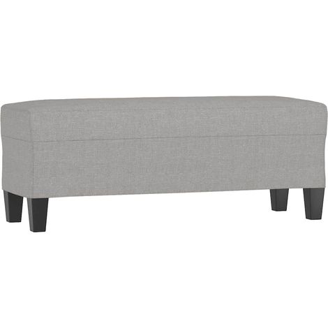 vidaXL Banco de tela gris claro 100x35x41 cm (1/2)