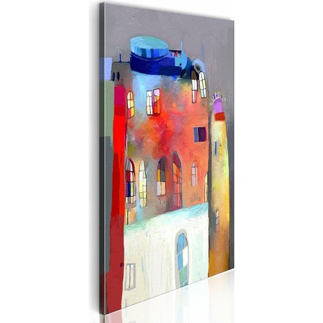 Tableau maison irisée - 40 x 80 cm (1/4)