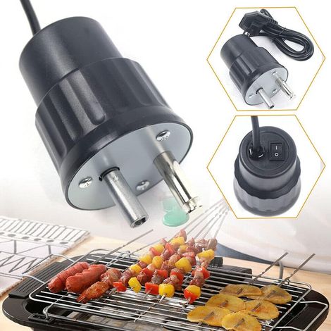 220V 4W Moteur de gril Moteur rotatif électrique Moteur de gril BBQ Moteur de brochettes de gril Moteur de tournebroche de rôtisserie Moteur de tourneur de gril de jardin extérieur Serrage de pot Acce