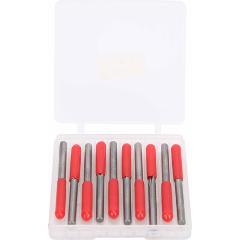 Lot de 10 fraises à bois carbure tungstène 3,175mm, fraises de défonceuse pour gravure et sculpture, angle 30° X 0,5mm (1/5)
