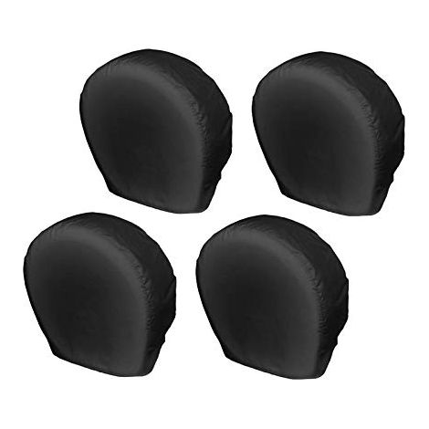 Ensemble de 4 housses de pneus - Protection robuste pour roues de camions, SUV, remorques, camping-cars et caravanes. Compatible avec les pneus de 71 à 81 cm de diamètre, noir. (1/3)