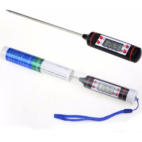 Thermometre Alimentaire - Sonde 14 5 Cm - Affichage Numerique - Plage De Mesure -58 A 572 F - Acier Inoxydable - Pour Cuisson Viande Patisserie Lait - 1 Unite (1/5)