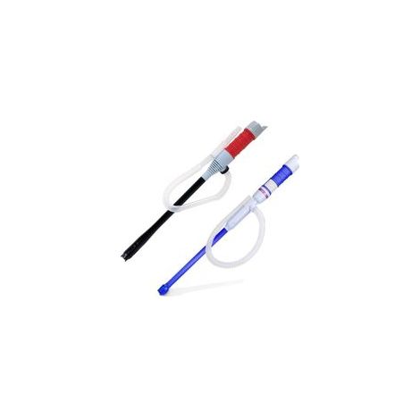 2Pcs Pompe à Eau portative à Piles, Pompe Diesel, Pompe de Transfert électrique, Pompe à Siphon de Carburant, Pompe à Huile, Pompe à Essence, Pompe d'aspiration d'eau (Rouge+Bleu)