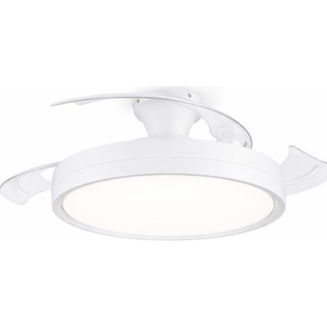 Ventilador de Techo con Luz Led POWER AIR  Aspas Retráctiles  Ø 50cm  Blanco