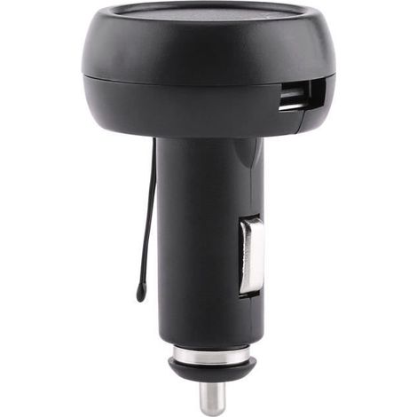 ARAMOX allume-cigare de voiture Double affichage numérique LED Voltmètre Thermomètre Allume-cigare USB Chargeur de voiture (vert, (1/4)