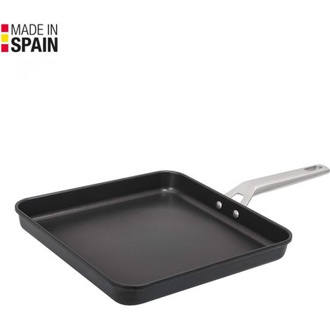 Grill Plancha 28X28Cm Liso Con Mango Induccion Aluminio/Fundido  Aire Valira (1/3)