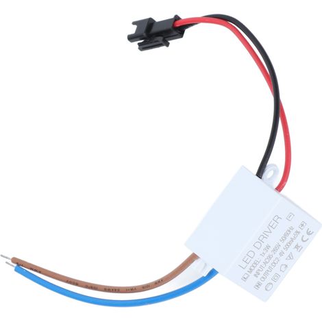 Alimentation pour LED 500 mA 1 x 3 W, connecteur de commande, transformateur pour lampe LED, entrée CA 95-265 V, sortie 2-4 V CC (1/5)