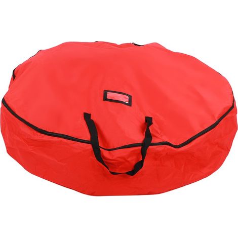 Sac de rangement cadeau Noël rouge, cloche, couronne, guirlande décorative, étanche et anti-poussière (1/5)