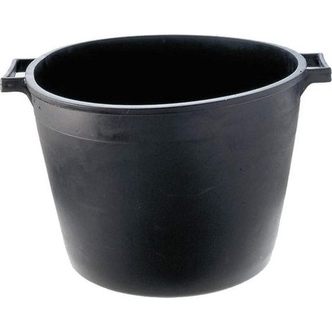 Cassa per macerie tonda 45 litri in plastica nera rinforzata secchio da cantiere resistente