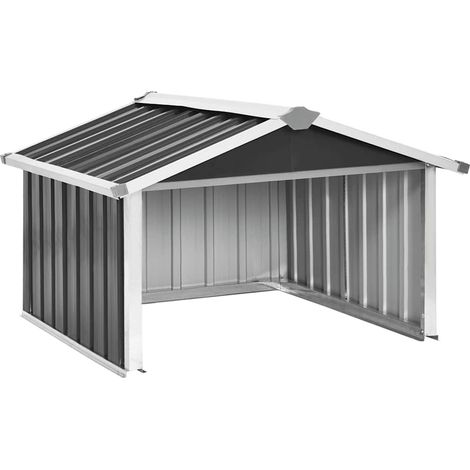 Rasenmäher Garage 92x97x63 cm Verzinkter Stahl Anthrazit vidaXL