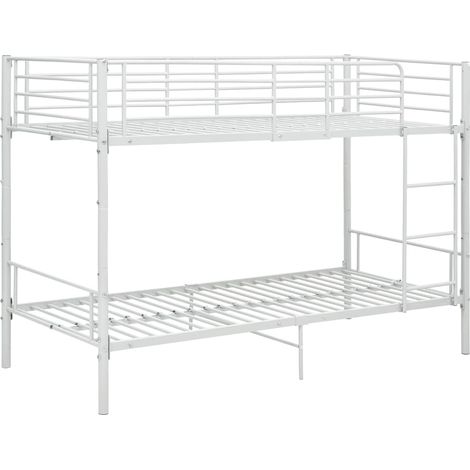 Maison Exclusive - Cama litera de metal blanca 90x200 cm (1/5)