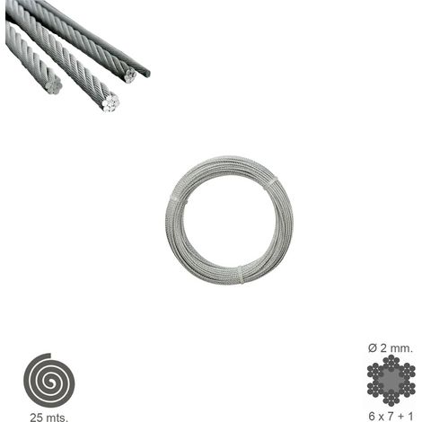 Cable Galvanizado   2 mm. (Rollo 25 Metros) No Elevacion (1/5)