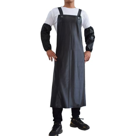 Waterproof Apron for Men, Adjustable Straps, Industrial Workshop Protective Apron, Get a pair of waterproof sleeves