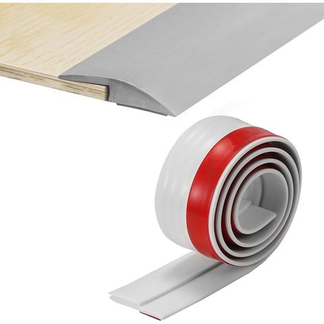 Bande de seuil adhésive, Seuil adhésif 2M, bande de bord de tapis multicouche de porte de plancher en caoutchouc de PVC, profil de transition, approprié pour la pente de seuil de 4,5 mm (1/5)