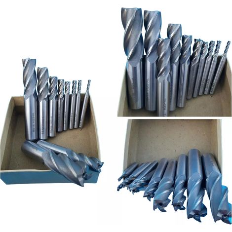 FRESE 4 TAGLIENTI HSS TESTA PIANA 3 18 KIT