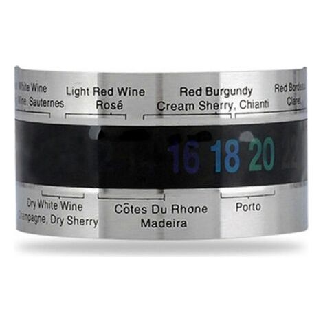 Bracelet Thermomètre à vin en acier inoxydable avec écran LCD et capteur (1/5)