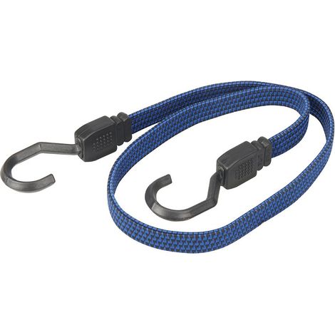 Corda elastica piatta con gancio in acciaio ricoperto in plastica 889 mm silverline (1/2)