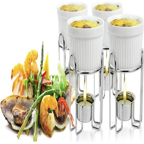 Boterwarmer - Céramique - 6 Oz - Pour Beurre Sauce Chocolat - Fondueset Mini - 4 Pièces