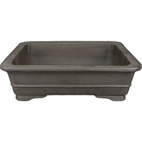 Vaso per bonsai rettangolare in gres 35x27x8 cm - WY2a (1/2)