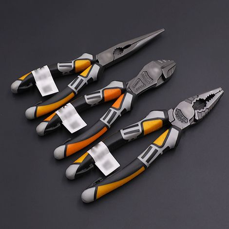 Pince à fil de 8 pouces, électricien professionnel, coupe en acier au Chrome-Vanadium, outil de sertissage (1/5)