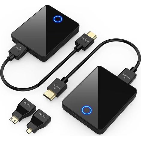 Trasmettitore e ricevitore HDMI wireless, portata 30 metri, 1080P@60Hz, Plug and Play per laptop, fotocamere e PC. (1/5)